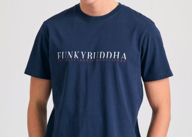T-shirt με branded τύπωμα στο στήθος - FUNKY BUDDHA - 