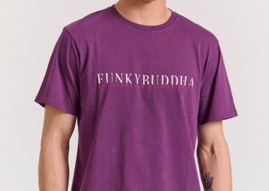 T-shirt με branded τύπωμα στο στήθος - FUNKY BUDDHA - 