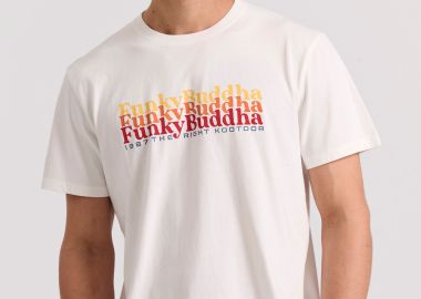 T-shirt με colorblock branded τύπωμα - FUNKY BUDDHA - 