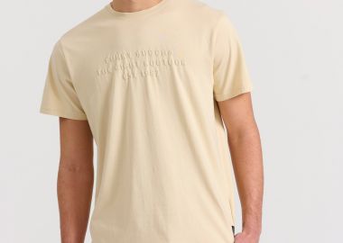T-shirt με embossed τύπωμα στο στήθος - FUNKY BUDDHA - 