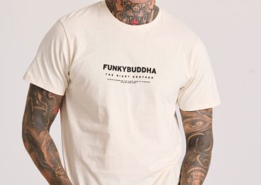 T-shirt με flock artwork τύπωμα - FUNKY BUDDHA - 