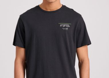 T-shirt με floral frame τύπωμα στη πλάτη - FUNKY BUDDHA - 