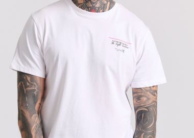 T-shirt με floral frame τύπωμα στη πλάτη - FUNKY BUDDHA - 