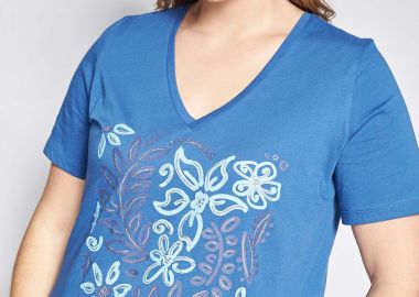 T-Shirt με φλοράλ τύπωμα -  - 