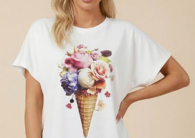 T-Shirt Με Floral Τύπωμα DEJAVU -  - 