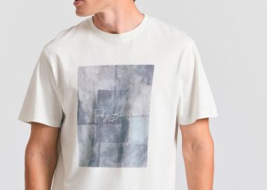 T-shirt με φωτογραφικό minimal τύπωμα - FUNKY BUDDHA - 
