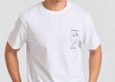 T-shirt με φωτογραφικό τύπωμα στην πλάτη - FUNKY BUDDHA - 