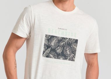 T-shirt με frame τύπωμα στο στήθος Garage 55. - GARAGE 55 - 