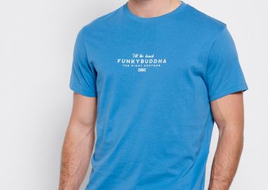 T-shirt με Funky Buddha τύπωμα στο στήθος - FUNKY BUDDHA - 