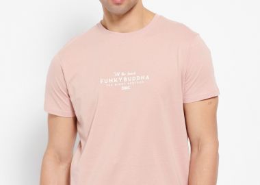 T-shirt με Funky Buddha τύπωμα στο στήθος - FUNKY BUDDHA - 