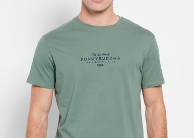 T-shirt με Funky Buddha τύπωμα στο στήθος - FUNKY BUDDHA - 