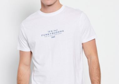 T-shirt με Funky Buddha τύπωμα στο στήθος - FUNKY BUDDHA - 