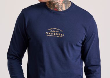 T-shirt με Funky Buddha τύπωμα στο στήθος - FUNKY BUDDHA - 