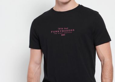 T-shirt με Funky Buddha τύπωμα στο στήθος - FUNKY BUDDHA - 