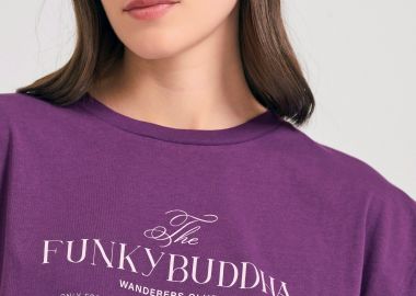 T-shirt με Funky Buddha τύπωμα στο στήθος - FUNKY BUDDHA - 