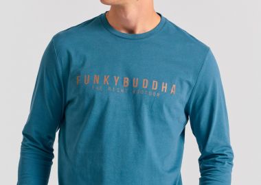 T-shirt με Funky Buddha τύπωμα στο στήθος - FUNKY BUDDHA - 