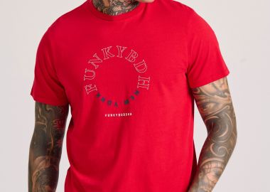 T-shirt με graphic τύπωμα στο στήθος - FUNKY BUDDHA - 