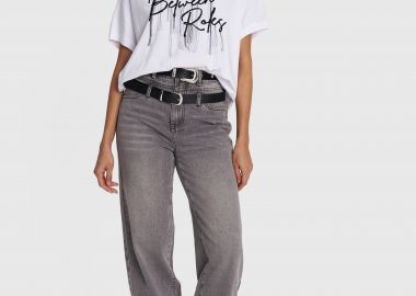 T-shirt με lettering - 5206634979148 -  - 