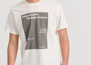 T-shirt με minimal branded τύπωμα - FUNKY BUDDHA - 