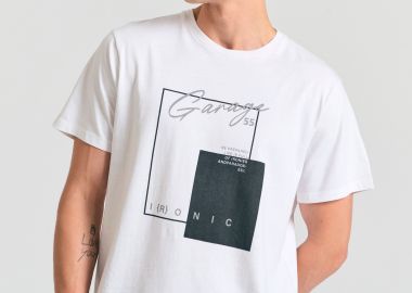 T-shirt με minimal τύπωμα Garage 55. - GARAGE 55 - 