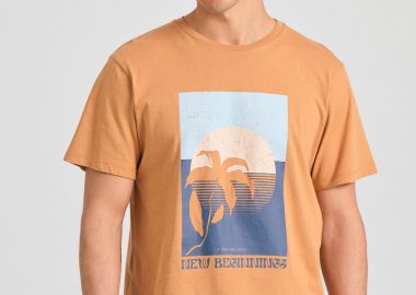 T-shirt με photographic τύπωμα στο στήθος - FUNKY BUDDHA - 