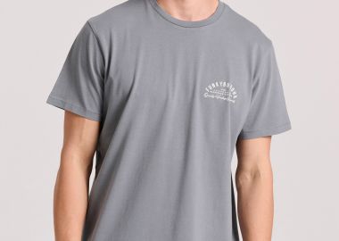 T-shirt με retro τύπωμα στο στήθος - FUNKY BUDDHA - 