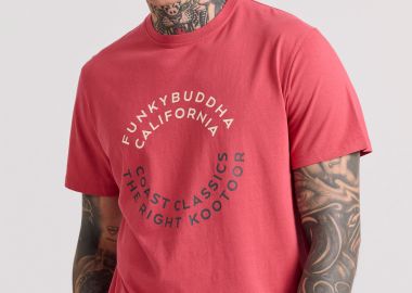 T-shirt με text artwork τύπωμα στο στήθος - FUNKY BUDDHA - 