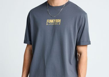 T-shirt με τύπωμα στην πλάτη - FUNKY BUDDHA - 