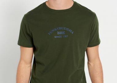 T-shirt με τύπωμα στο στήθος - FUNKY BUDDHA - 