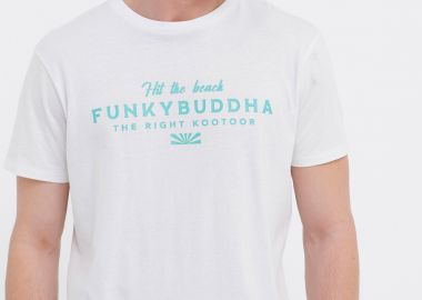 T-shirt με τύπωμα στο στήθος - FUNKY BUDDHA - 