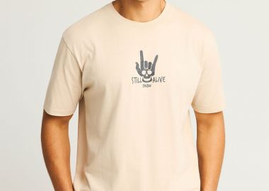 T-shirt με τύπωμα στο στήθος - FUNKY BUDDHA - 