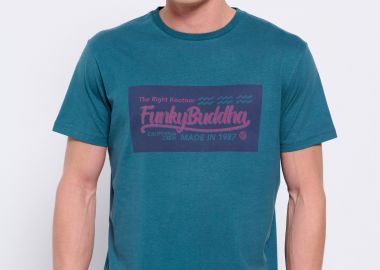 T-shirt με τύπωμα στο στήθος - FUNKY BUDDHA - 