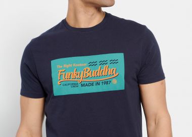 T-shirt με τύπωμα στο στήθος - FUNKY BUDDHA - 