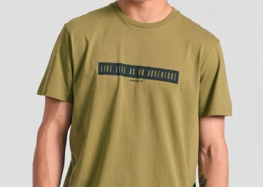 T-shirt με τύπωμα στο στήθος Garage 55. - GARAGE 55 - 