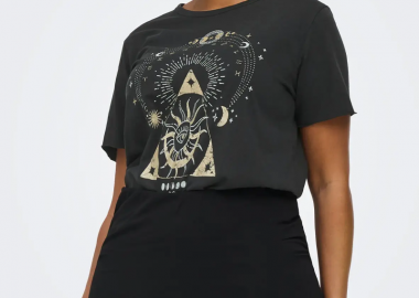 T-shirt με τύπωμα zodiac σε χρώμα μαύρο -  - 