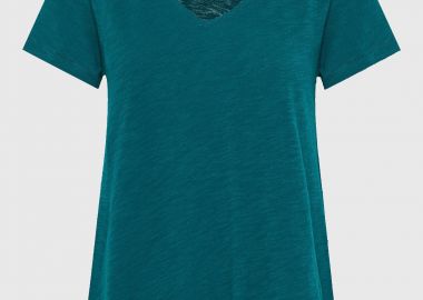 T-shirt με V λαιμόκοψη - The basics collection - FUNKY BUDDHA - 