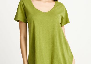 T-shirt με V λαιμόκοψη - The basics collection - FUNKY BUDDHA - 