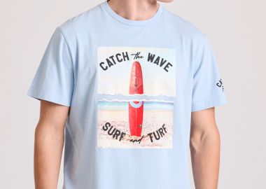 T-shirt με vintage surf photographic τύπωμα - FUNKY BUDDHA - 