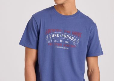 T-shirt με vintage text artwork τύπωμα - FUNKY BUDDHA - 