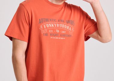 T-shirt με vintage text artwork τύπωμα - FUNKY BUDDHA - 