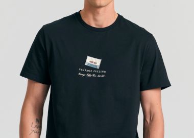 T-shirt με vintage τύπωμα Garage 55. - GARAGE 55 - 