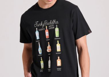 T-shirt με weekly plan τύπωμα - FUNKY BUDDHA - 