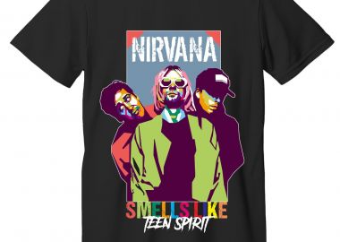 T-Shirt Nirvana Art1 Rock Avenue Black - Rock Avenue - 