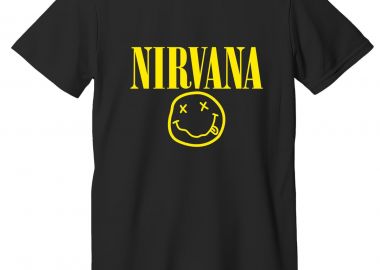 T-Shirt Nirvana Face Art Rock Avenue Black - Rock Avenue - 