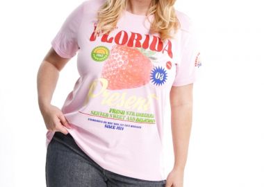 T-shirt plus size με τύπωμα 