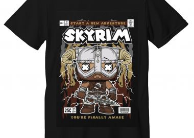 T-Shirt Skyrim Pop Culture Black - Pop Culture - 