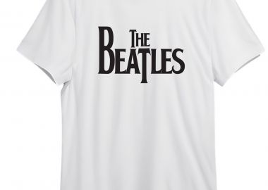 T-Shirt The Beatles Logo Name Art Rock Avenue White - Rock Avenue - 
