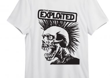 T-Shirt The Exploited B W Rock Avenue White - Rock Avenue - 