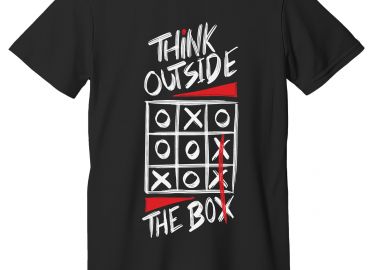 T-Shirt Think Outside The Box Black Pop Culture Black - Pop Culture - 
