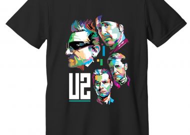 T-Shirt U2 Art1 Rock Avenue Black - Rock Avenue - 